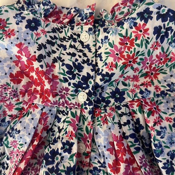 Janie and jack girls floral flutter sleeve babydoll blouse fully lined size 4 - Picture 4 of 6